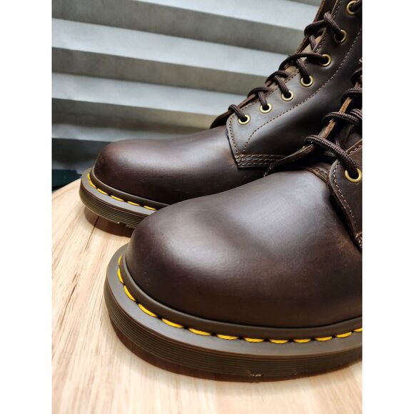 Dr. Martens 1460 Crazy Horse Boots Men’s Size 13 Dark Brown - Picture 6 of 14